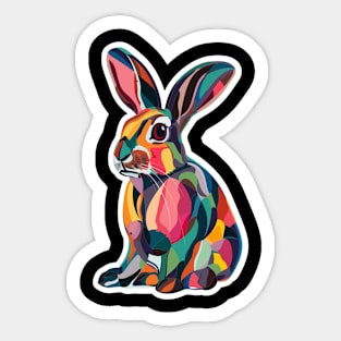 Abstract Rabbit Vector Design Sticker